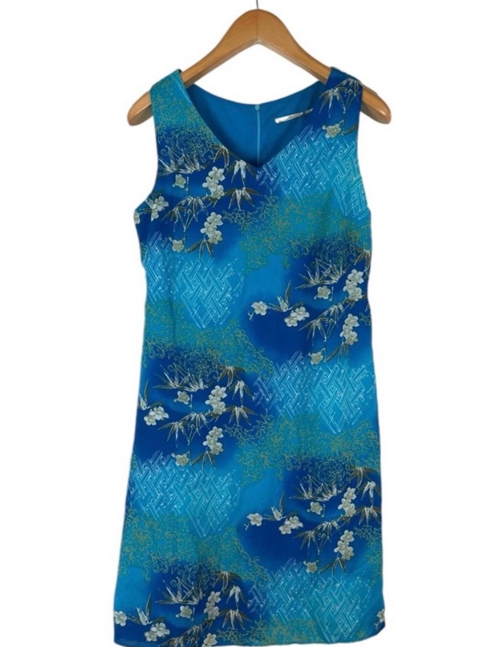 Kathie Lee Collection Blue Floral Print Sheath Dress
